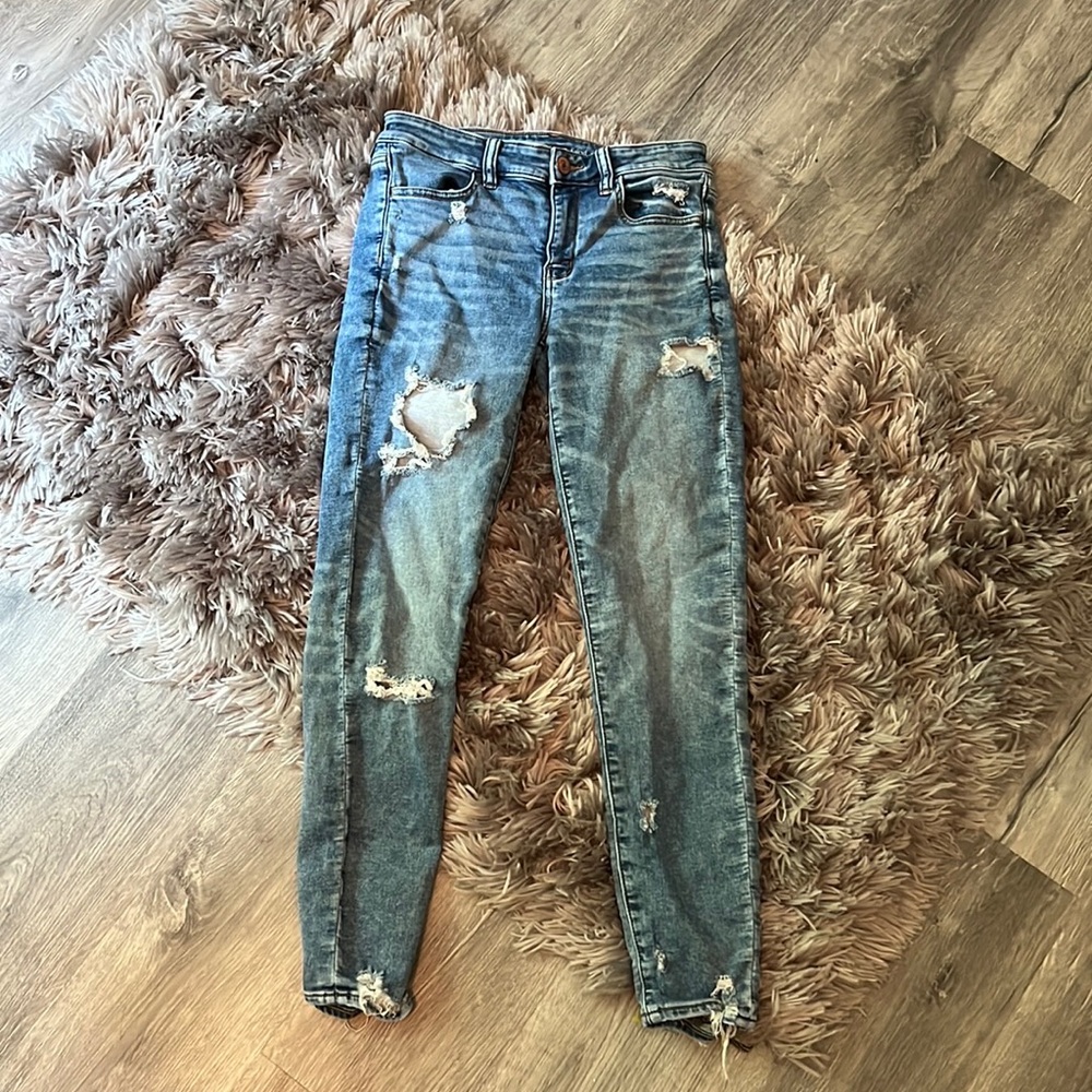 American Eagle Crop Jeggings 6 Long